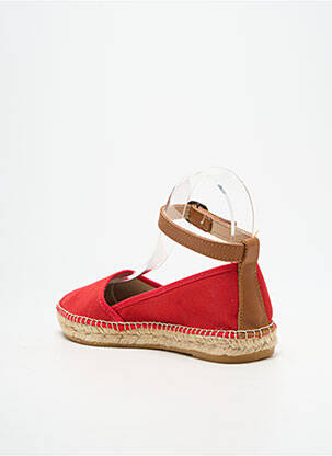 Espadrile vârf rotund toc plat până la 3 cm roșu NICOLE femeie