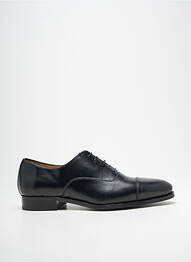Derby-uri țesătură satinată toc mic negru BRETT & SONS homme