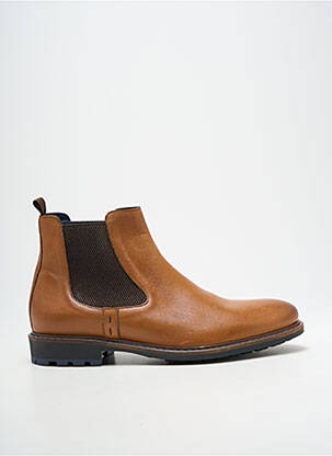 Botine/ghete material neted toc mic maro BRETT & SONS bărbat