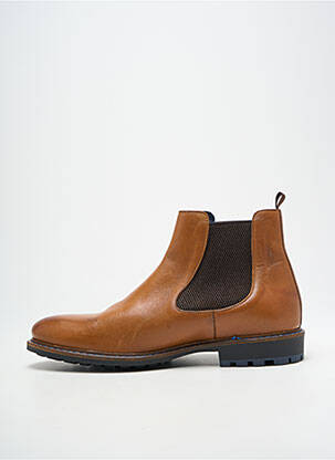 Botine/ghete material neted toc mic maro BRETT & SONS bărbat