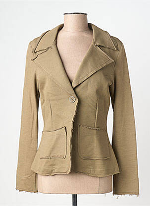 Jachete casual guler tip costum verde SECTION URBAINE femeie