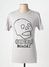 Tricou croială cambrată mâneci scurte gri CHEAP MONDAY homme