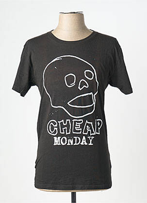 Tricou croială cambrată mâneci scurte negru CHEAP MONDAY bărbat