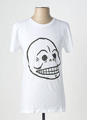 Tricou croială cambrată mâneci scurte alb CHEAP MONDAY bărbat