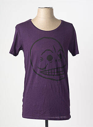 Tricou croială cambrată mâneci scurte violet CHEAP MONDAY bărbat