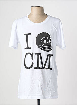 Tricou croială cambrată mâneci scurte alb CHEAP MONDAY bărbat