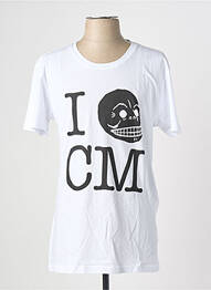 Tricou croială cambrată mâneci scurte alb CHEAP MONDAY homme