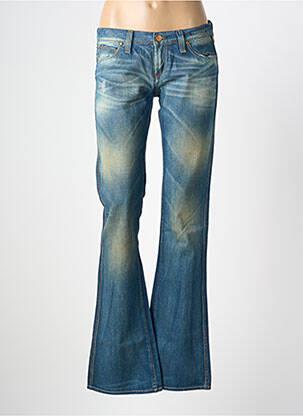 Blugi cu croială evazată efect uzat decolorat talie joasă albastru MELTIN'POT femme