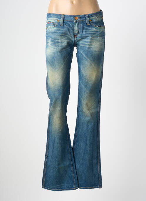 Blugi cu croială evazată efect uzat decolorat talie joasă albastru MELTIN'POT femme