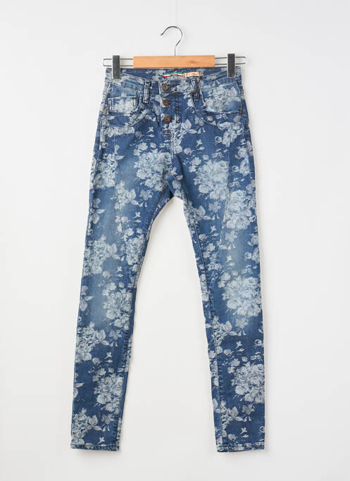 Blugi cu croială slim elasticitate albastru PLEASE femme