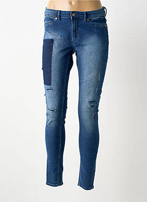 Blugi skinny efect uzat decolorat talie joasă albastru CHEAP MONDAY femeie