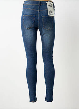 Blugi skinny efect uzat decolorat talie înaltă albastru CHEAP MONDAY femeie
