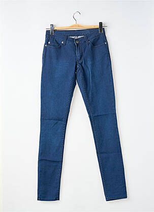 Pantalon slim țesătură poplin mărime normală albastru CHEAP MONDAY femeie
