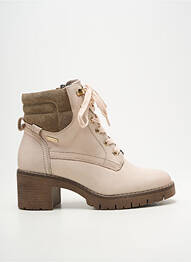 Botine/ghete material neted toc de 4 la 6 cm bej TAMARIS femme