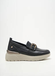 Mocasini țesătură satinată toc de 4 la 6 cm negru CARMELA femme