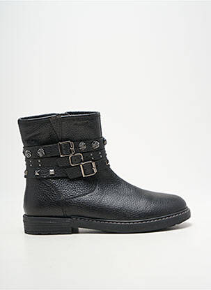 Botine/ghete material neted toc plat până la 3 cm negru GEOX femeie