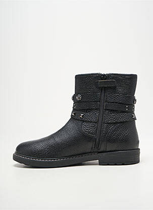 Botine/ghete material neted toc plat până la 3 cm negru GEOX femeie