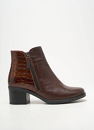 Botine/ghete material neted toc de 4 la 6 cm maro ELUE PAR NOUS femeie