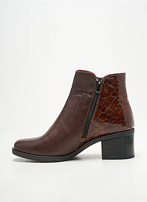 Botine/ghete material neted toc de 4 la 6 cm maro ELUE PAR NOUS femeie