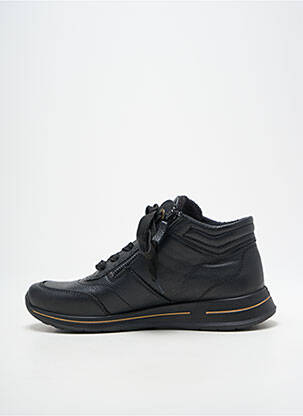 Adidași material neted toc plat până la 3 cm negru ARA femeie