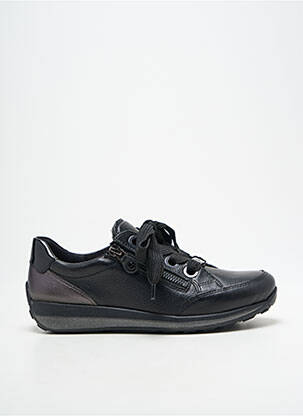 Adidași material neted toc plat până la 3 cm negru ARA femeie