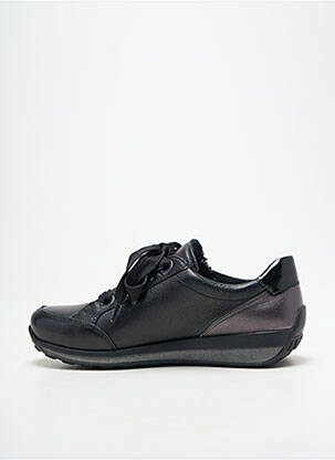 Adidași material neted toc plat până la 3 cm negru ARA femeie