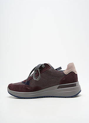 Adidași nubuc toc de 4 la 6 cm violet ARA femeie