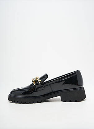 Mocasini material neted toc de 4 la 6 cm negru ARA femeie