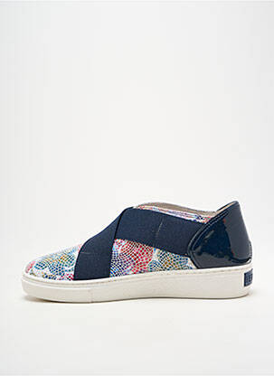 Slip-on-uri țesătură satinată toc plat până la 3 cm albastru HERGOS femeie