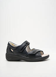 Sandale/pantofi decupați țesătură satinată toc de 4 la 6 cm negru HERGOS femme
