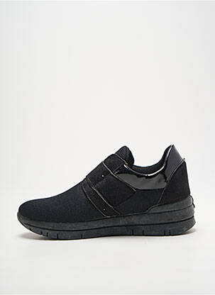 Adidași țesătură satinată toc plat până la 3 cm negru SABATINI femeie