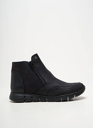 Botine/ghete țesătură satinată toc plat până la 3 cm negru SABATINI femeie
