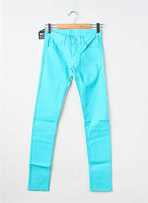 Pantalon slim țesătură poplin mărime normală albastru CHEAP MONDAY femeie