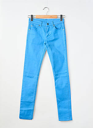 Pantalon slim țesătură poplin mărime normală albastru CHEAP MONDAY femeie