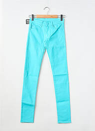 Pantalon slim țesătură poplin mărime normală albastru CHEAP MONDAY femeie