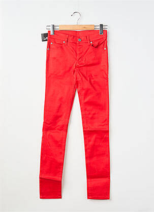 Pantalon slim țesătură poplin mărime normală roșu CHEAP MONDAY femeie