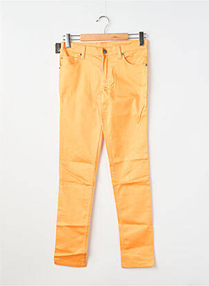 Pantalon slim țesătură poplin mărime normală portocalie CHEAP MONDAY femeie