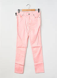 Pantalon slim țesătură poplin mărime normală roz CHEAP MONDAY femeie