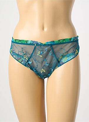 Tanga efect material satinat albastru LISE CHARMEL femme