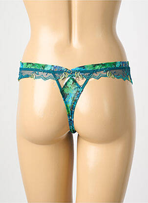 Tanga efect material satinat albastru LISE CHARMEL femeie