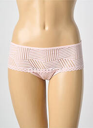 Shorty efect material satinat roz ANTIGEL femme