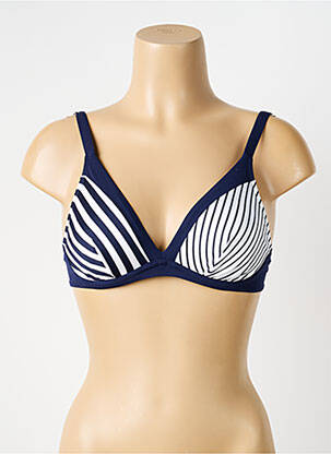 Sutien de costum de baie elasticitate sutien cupe întregi cu decolteu înalt albastru MARIE JO femeie