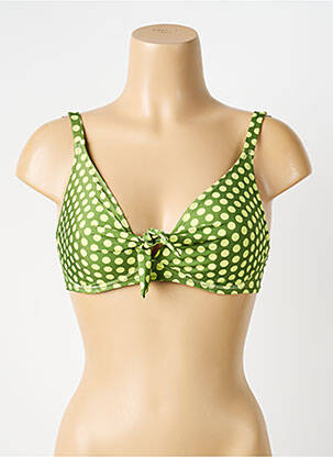 Sutien de costum de baie elasticitate sutien cupe întregi cu decolteu înalt verde ANTIGEL femeie