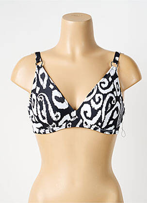 Sutien de costum de baie elasticitate sutien cupe întregi cu decolteu înalt negru ANTIGEL femeie