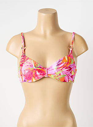Sutien de costum de baie elasticitate sutien balconet cu decolteu înalt roz MARIE JO femeie