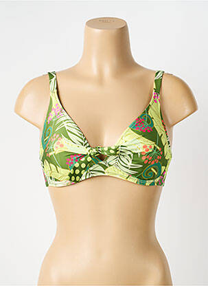 Sutien de costum de baie elasticitate sutien cupe întregi cu decolteu înalt verde ANTIGEL femeie