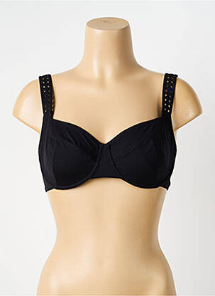 Sutien de costum de baie elasticitate sutien cupe întregi cu decolteu înalt negru EMPREINTE femeie