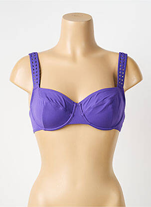 Sutien de costum de baie elasticitate sutien cupe întregi cu decolteu înalt violet EMPREINTE femeie
