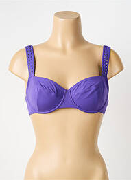 Sutien de costum de baie elasticitate sutien cupe întregi cu decolteu înalt violet EMPREINTE femme