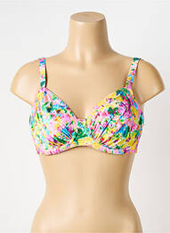 Sutien de costum de baie elasticitate sutien cupe întregi cu decolteu înalt roz PRIMADONNA femme